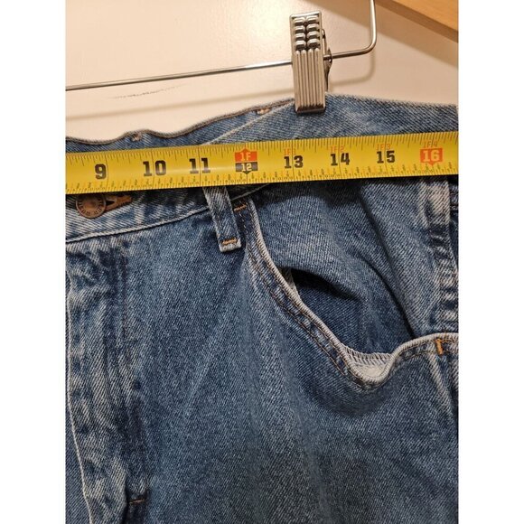 Vintage Rustler Loose Fit Tapered Leg Blue Denim Jeans Size 36 x 32 - Picture 5 of 9